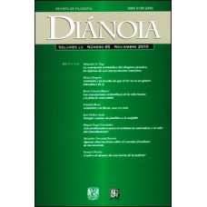 Diánoia número 65 noviembre 2010. Vol. LV Revista de Filosofía